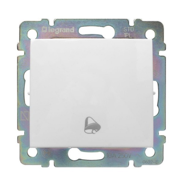 Kapcsoló s 1p nyomó+csengőjel fehér