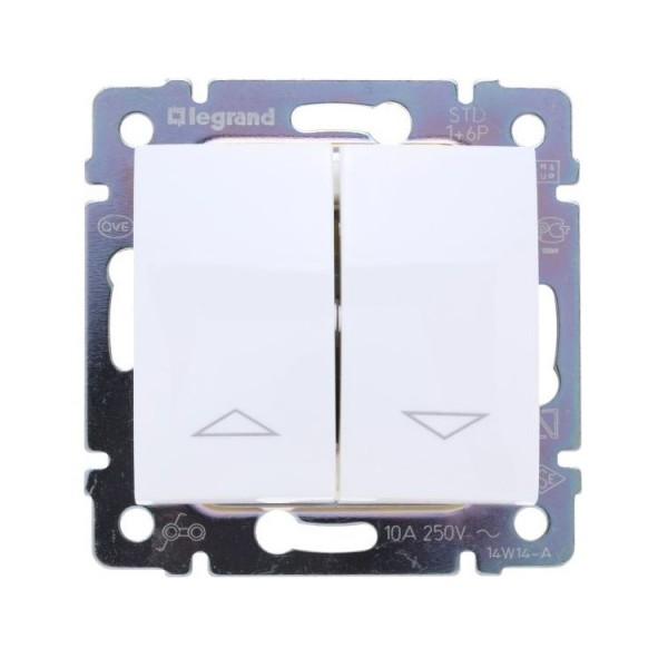 Kapcsoló s redőny nyomó fehér