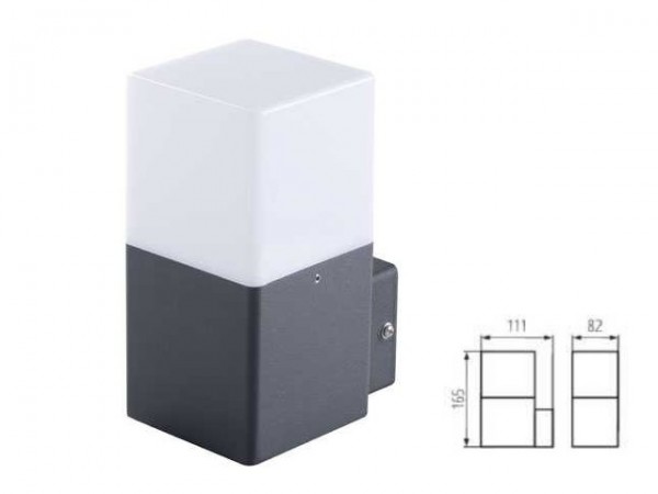 Kültéri fali lámpa E27 11W antracit VADR