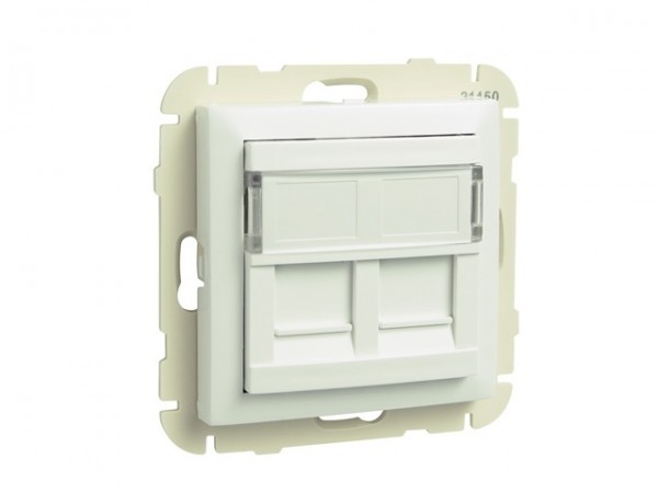 Dugalj s 2xRJ45 fehér +(2x219xx)